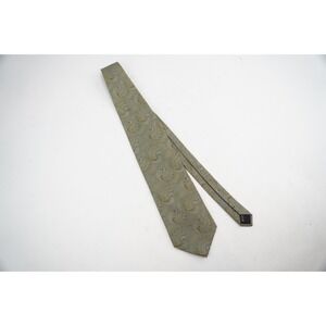 FUSION Handmade Neckwear 100% Silk Tie Men's 60" Long Gold Blue Floral